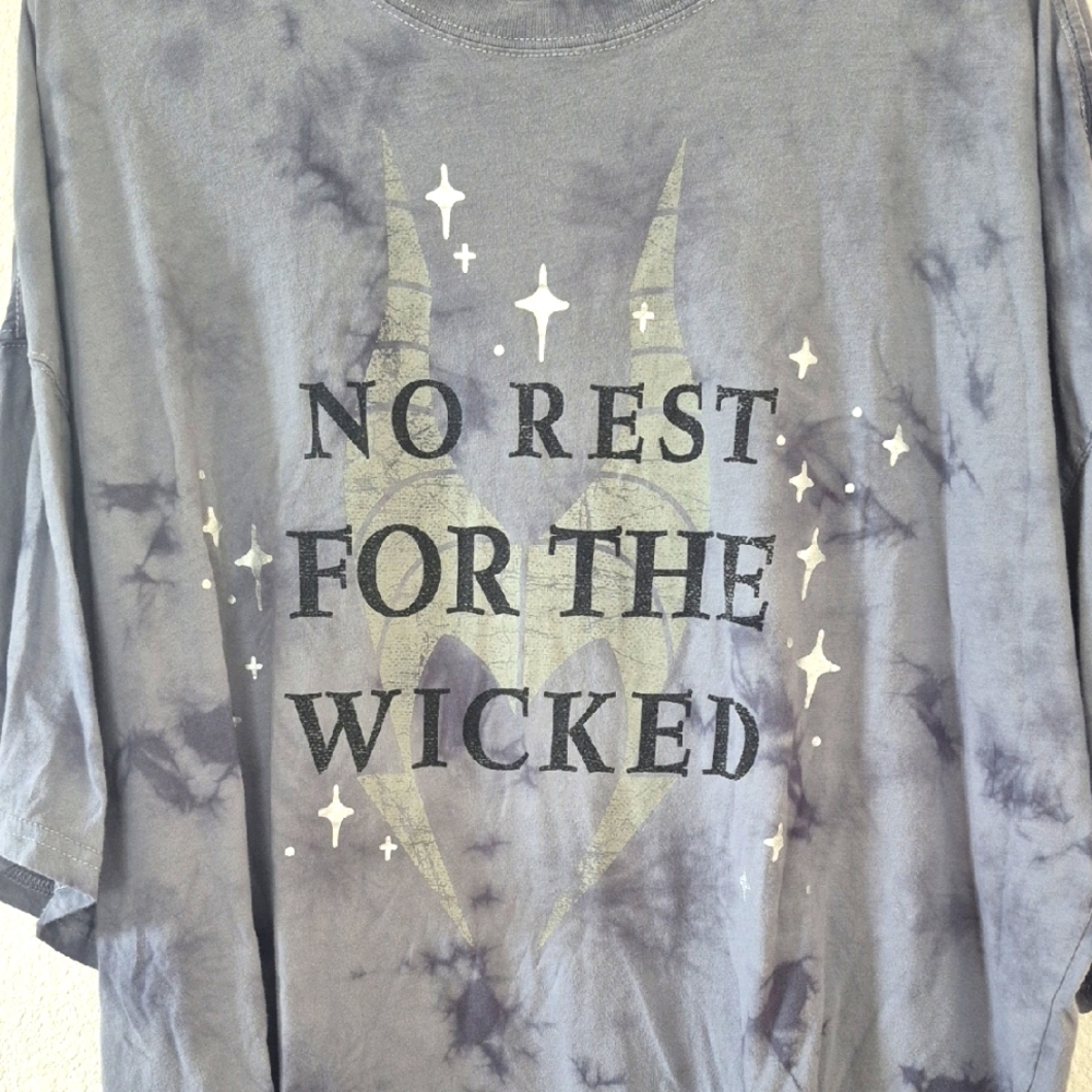 Unisex Disney Parks MaleficentTieDye Tshirt No Rest For The Wicked